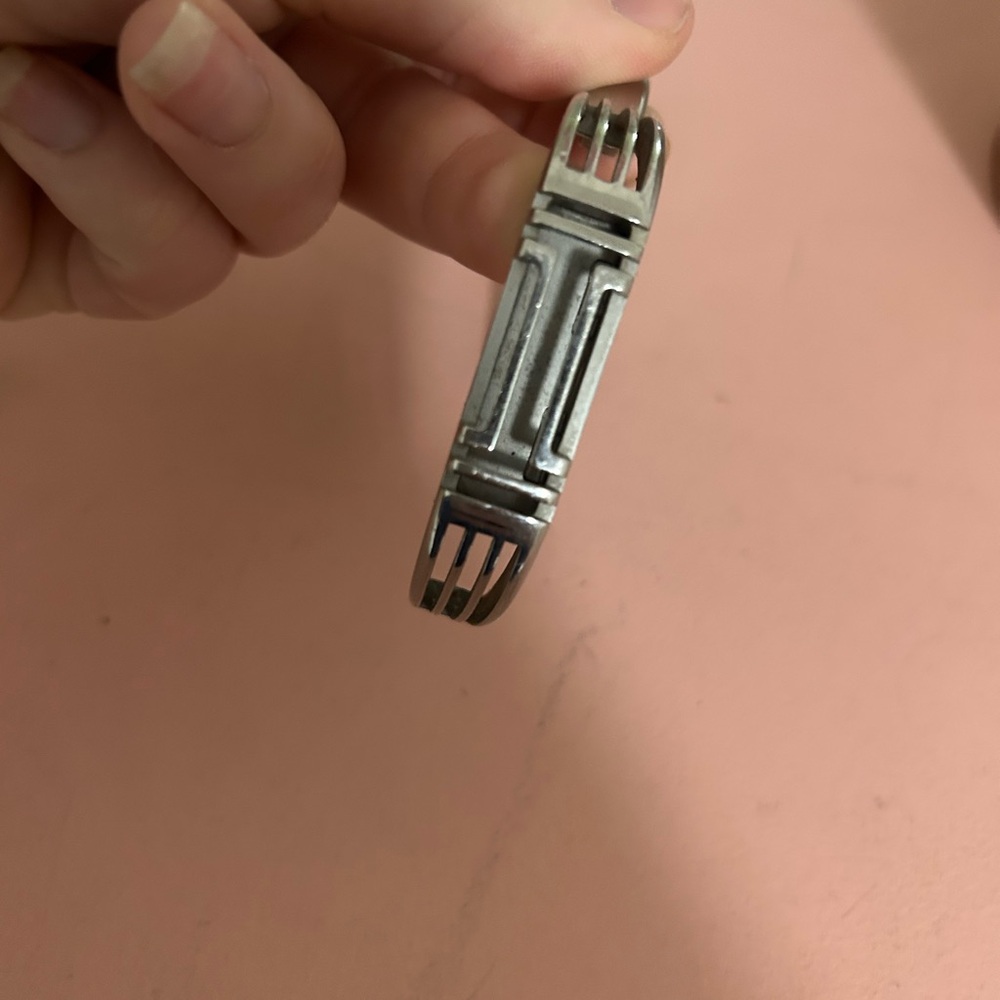 Tory Burch Silver “Fit Bit” Bracelet